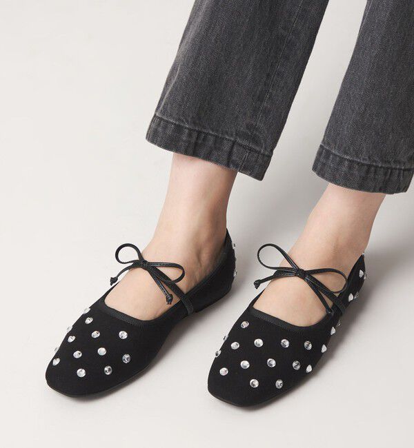 SY UNITED ARROWS「＜SY＞ マルチビジューバレエ フラット10&uarr;」|バレエシューズ|