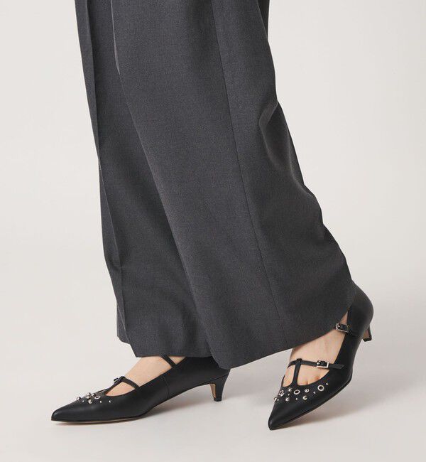 ODETTE E ODILE「T-2ストラップ スタッズ パンプス35&uarr;」|パンプス|