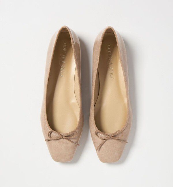 ODETTE E ODILE「【WEB限定】R スクエアバレエフラット10◎■&uarr;」|バレエシューズ|BEIGE