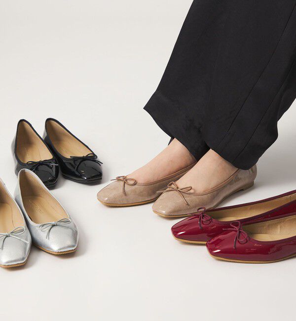 ODETTE E ODILE「【WEB限定】R スクエアバレエフラット10◎■&uarr;」|バレエシューズ|