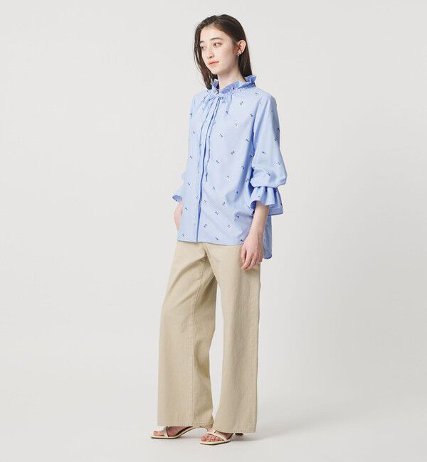 UNITED ARROWS「フリルカラー フレアスリーブ ブラウス」|シャツ・ブラウス|