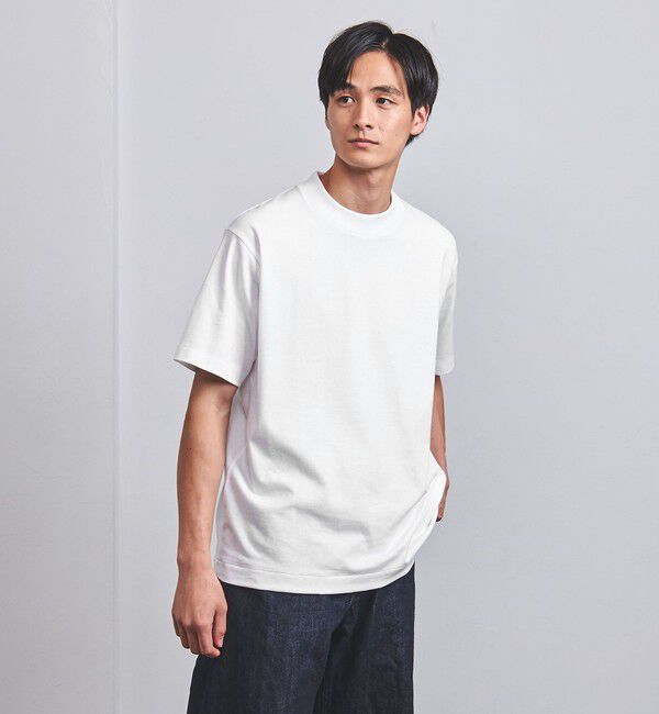 UNITED ARROWS「SARROWS/サローズ オーガニックコットン モックネック Tシャツ」|Tシャツ・カットソー|WHITE