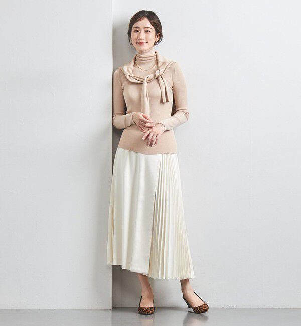 UNITED ARROWS「シルクリブ タートルネック ニット」|ニット・セーター|