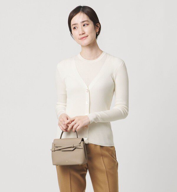UNITED ARROWS「シルクリブ Vネック カーディガン」|カーディガン|