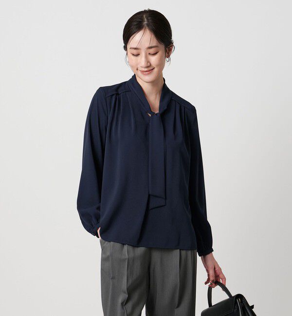 UNITED ARROWS「ボウタイ ロングスリーブ ブラウス‐ウォッシャブル‐」|シャツ・ブラウス|