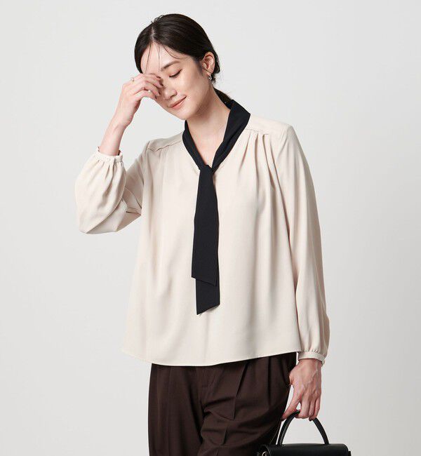 UNITED ARROWS「ボウタイ ロングスリーブ ブラウス‐ウォッシャブル‐」|シャツ・ブラウス|