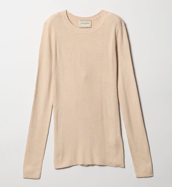 UNITED ARROWS「シルク リブ クルーネック ニット」|ニット・セーター|