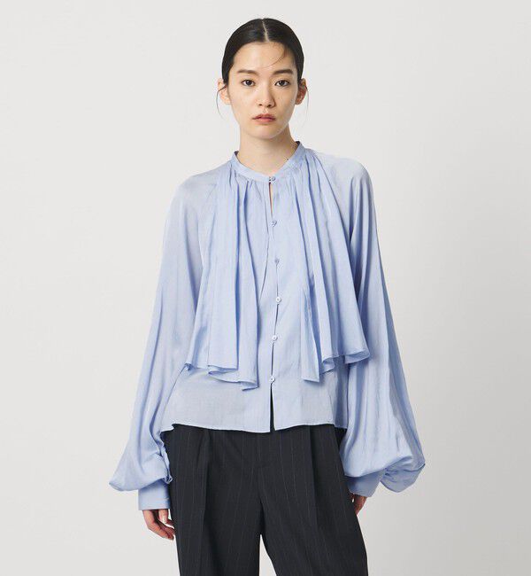 AEWEN MATOPH「＜AEWEN MATOPH＞スカーフ ラグランブラウス ‐ウォッシャブル‐」|シャツ・ブラウス|LT.BLUE