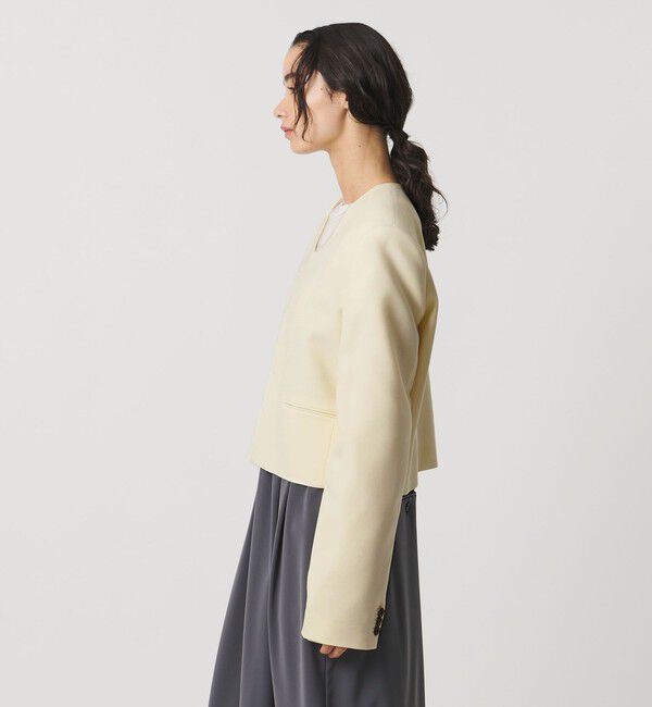 AEWEN MATOPH「＜AEWEN MATOPH＞Uネックショートジャケット」|ノーカラージャケット|