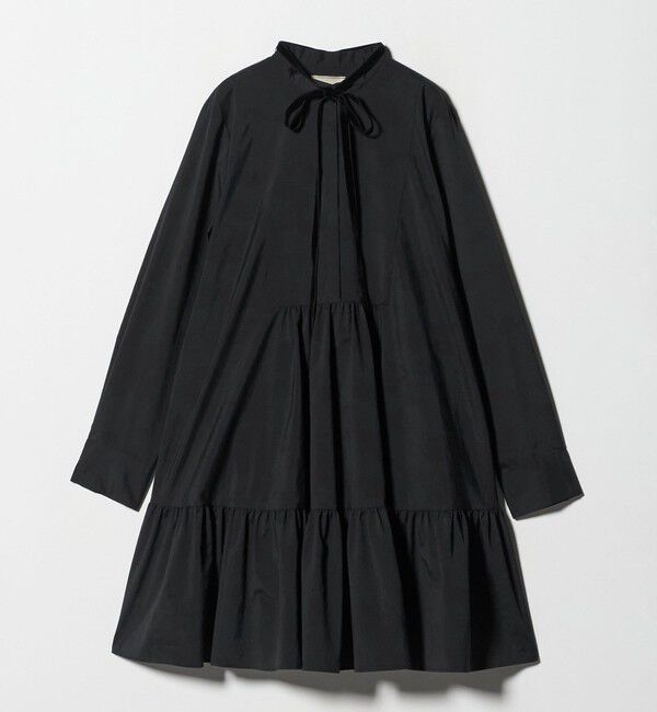 UNITED ARROWS「タフタ ギャザー ティアードワンピース ‐ウォッシャブル‐」|ワンピース|