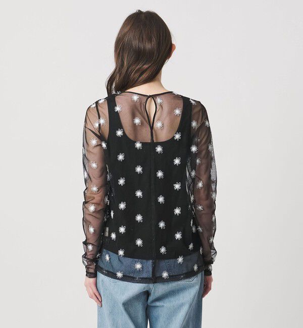 UNITED ARROWS「チュールフラワー カットソー ‐ウォッシャブル‐」|Tシャツ・カットソー|