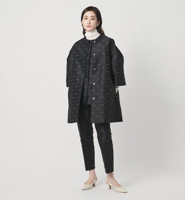 UNITED ARROWS「リボン カットジャガード パンツ」|スラックス|