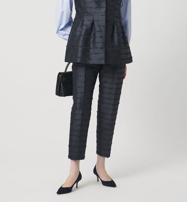 UNITED ARROWS「リボン カットジャガード パンツ」|スラックス|