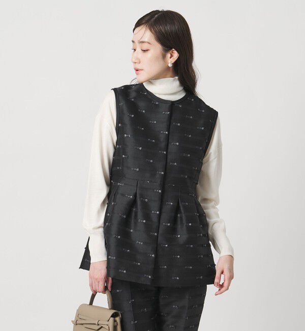 UNITED ARROWS「リボン カットジャガード ベスト」|ベスト・ジレ|
