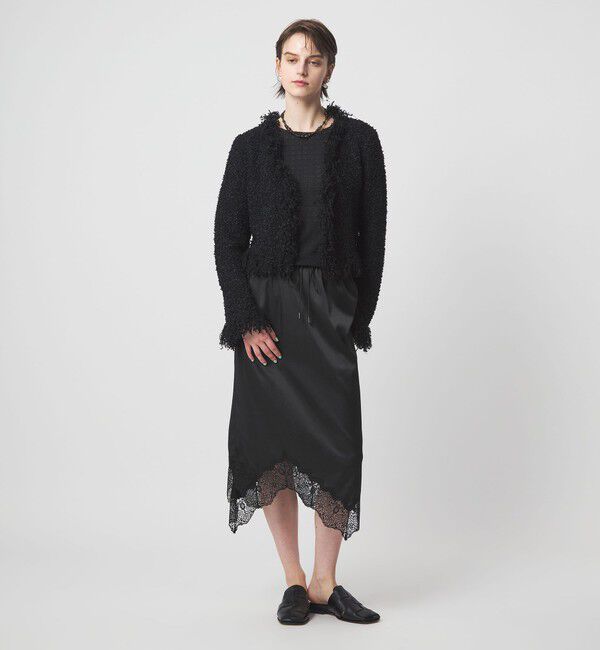 ASTRAET「＜ASTRAET＞サテン スソレース スカート」|スカート|