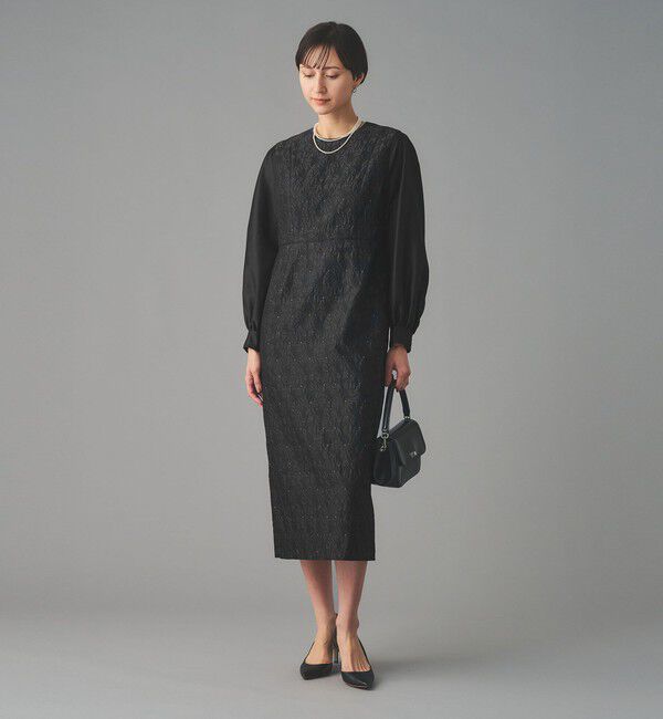 UNITED ARROWS「GISHA 2トーン ジャガード ワンピース」|ワンピース|