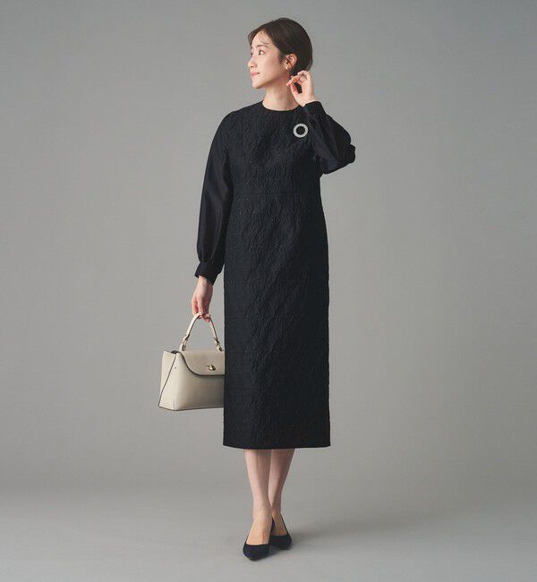 UNITED ARROWS「GISHA 2トーン ジャガード ワンピース」|ワンピース|