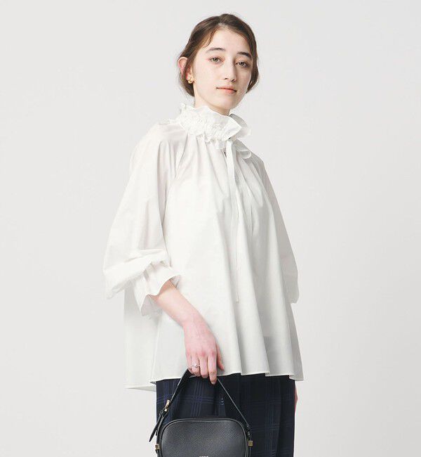 UNITED ARROWS「レースフリルカラー 2WAY ブラウス ‐はっ水‐」|シャツ・ブラウス|