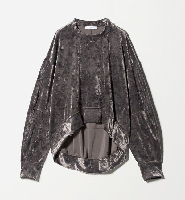 ASTRAET「＜ASTRAET＞ベロア スソジップ クルーネックカットソー」|Tシャツ・カットソー|