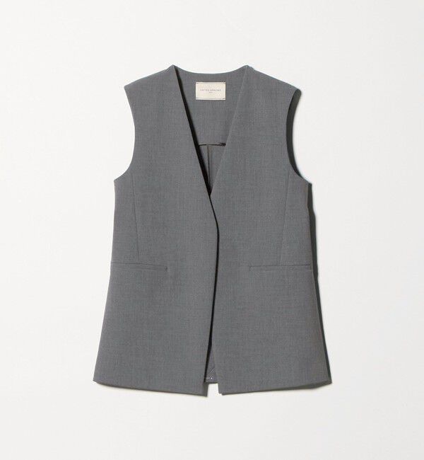 UNITED ARROWS「ダブルクロス ミドルベスト ‐ストレッチ ウォッシャブル‐」|ベスト・ジレ|