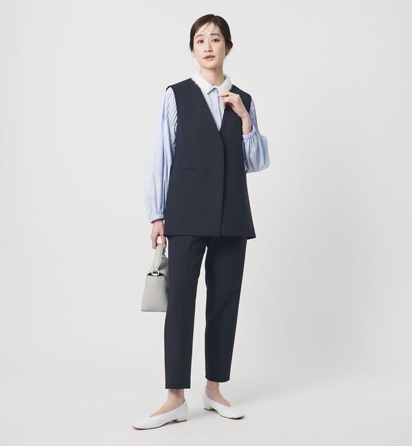 UNITED ARROWS「ダブルクロス ミドルベスト ‐ストレッチ ウォッシャブル‐」|ベスト・ジレ|