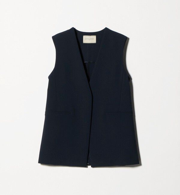 UNITED ARROWS「ダブルクロス ミドルベスト ‐ストレッチ ウォッシャブル‐」|ベスト・ジレ|