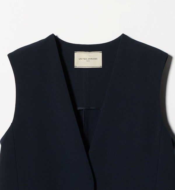 UNITED ARROWS「ダブルクロス ミドルベスト ‐ストレッチ ウォッシャブル‐」|ベスト・ジレ|