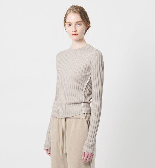 AEWEN MATOPH「＜AEWEN MATOPH＞リブハンドステッチニット」|ニット・セーター|NATURAL