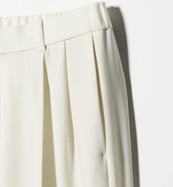 UNITED ARROWS「P 2タック ワイドパンツ WHITE ‐ウォッシャブル‐」|スラックス|