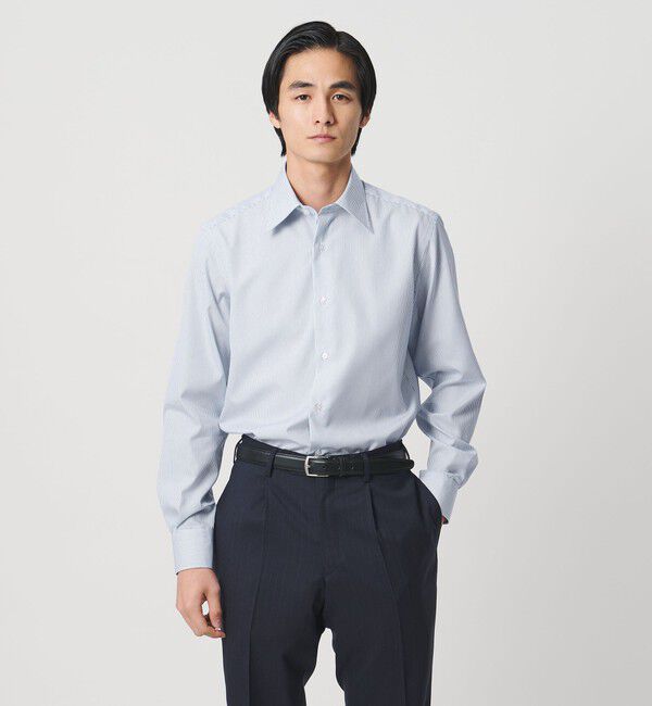 UNITED ARROWS「イージーケア AG ペンシルストライプ レギュラカラーシャツ  ー抗菌防臭ー」|シャツ・ブラウス|