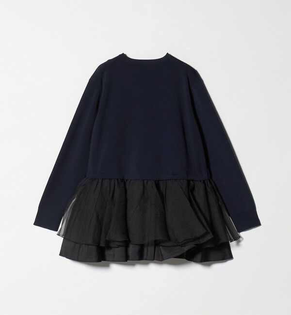 UNITED ARROWS「オーガンジー フリルコンビ ニット ‐ウォッシャブル‐」|ニット・セーター|