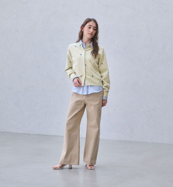 UNITED ARROWS「フラワー エンブロイダリー カーディガン」|カーディガン|