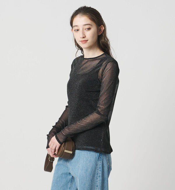 UNITED ARROWS「チュールジャージー グリッター カットソー」|Tシャツ・カットソー|