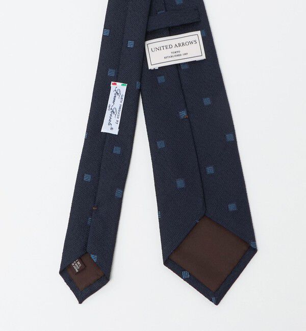 UNITED ARROWS「フォサッティ ブルー スクエア ジャガード ネクタイ」|ネクタイ・蝶ネクタイ|