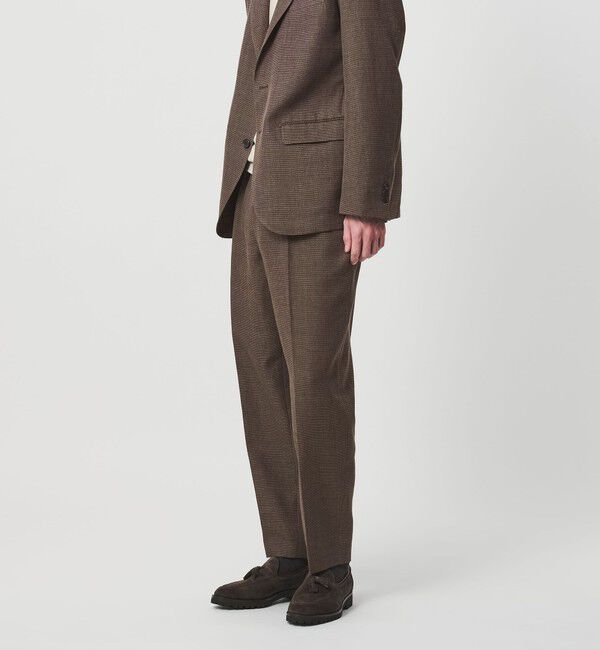 UNITED ARROWS「＜SOVEREIGN＞ピンヘッド 1プリーツ スラックス RELAX MODEL」|スーツ|DK.BROWN