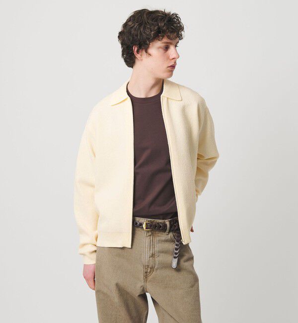 UNITED ARROWS「ブークレー ダブルフェイス ジップブルゾン」|カーディガン|