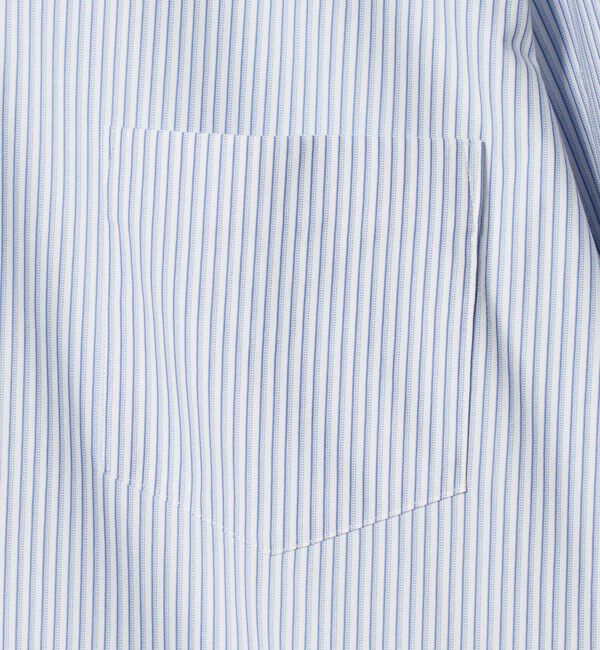 UNITED ARROWS「タイプライター ストライプ セミワイドカラーシャツ COMFORT EASY-MODEL　抗菌防臭」|シャツ・ブラウス|