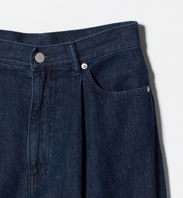 UNITED ARROWS「デニム タック ワイドパンツ」|デニム|
