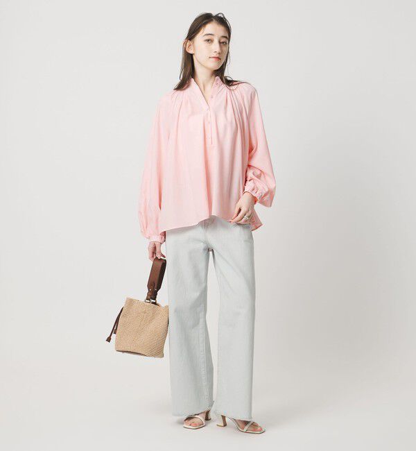 UNITED ARROWS「プリーツ ボリュームスリーブ ブラウス ‐ウォッシャブル‐」|シャツ・ブラウス|