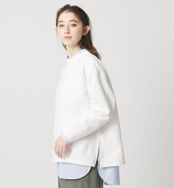 UNITED ARROWS「フラワー ジャガード スウェット」|スウェット・ジャージ|