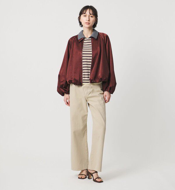 UNITED ARROWS「サテン ボリュームギャザー ブルゾン ‐ウォッシャブル‐」|ブルゾン・スタジャン|