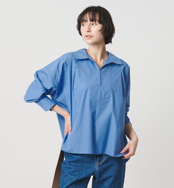 UNITED ARROWS「スキッパー シャツ」|シャツ・ブラウス|LT.BLUE