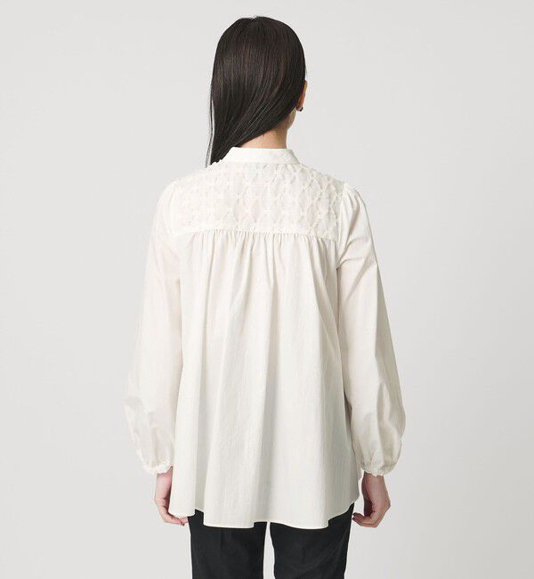 UNITED ARROWS「コンビ ギャザー ブラウス」|シャツ・ブラウス|