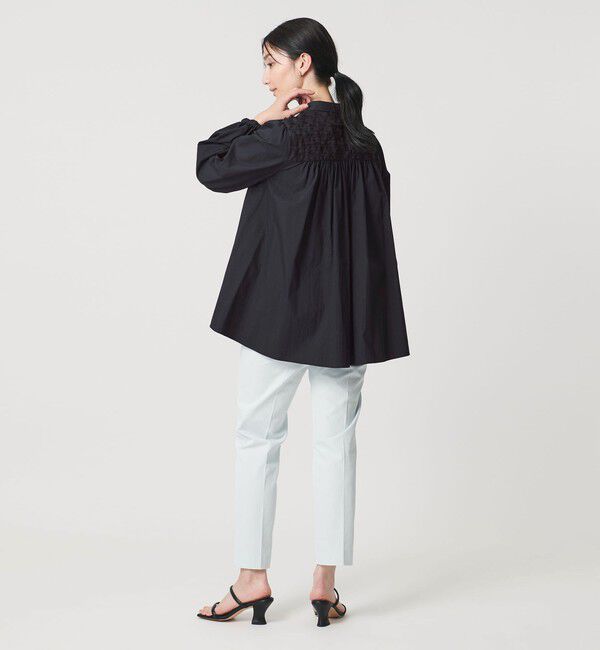 UNITED ARROWS「コンビ ギャザー ブラウス」|シャツ・ブラウス|