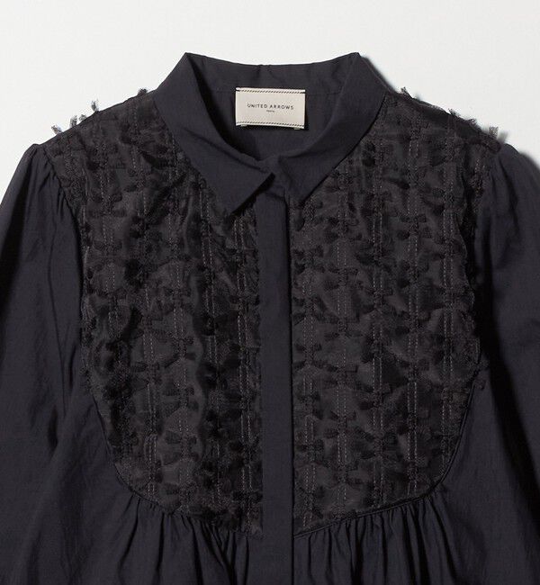 UNITED ARROWS「コンビ ギャザー ブラウス」|シャツ・ブラウス|