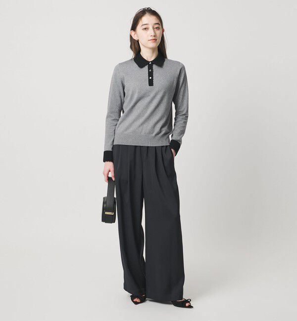 UNITED ARROWS「クロシェ ポロニット ‐ウォッシャブル‐」|ニット・セーター|