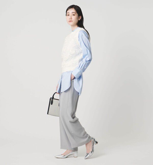 UNITED ARROWS「エンブロイダリーフラワー メッシュ ベスト」|ベスト・ジレ|