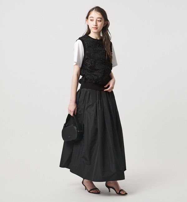 UNITED ARROWS「エンブロイダリーフラワー メッシュ ベスト」|ベスト・ジレ|