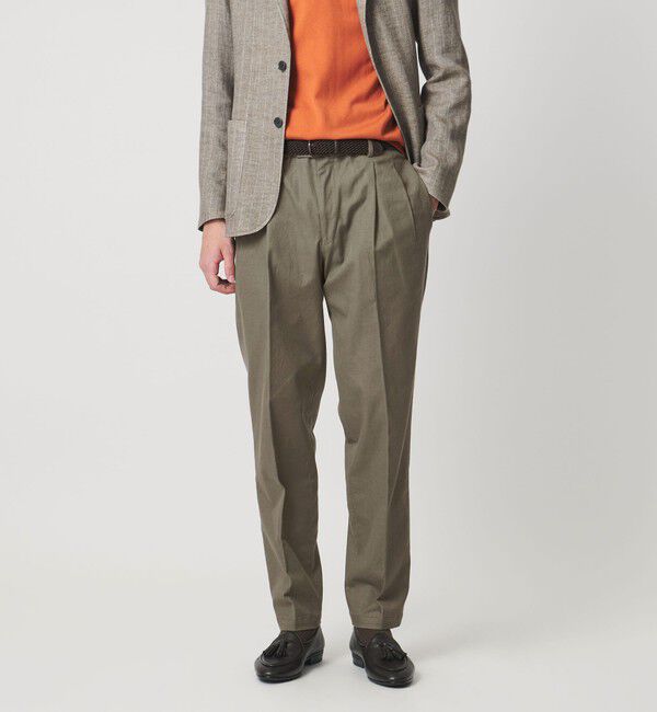 UNITED ARROWS「ツイル カルゼ ２プリーツ キャロット パンツ」|チノ|