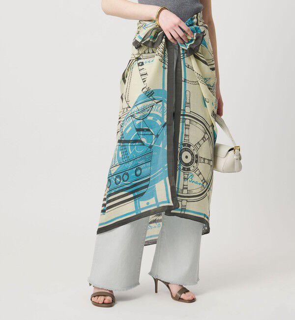 UNITED ARROWS「【一部別注】＜manipuri＞C/SI ストール」|ストール|TURQUOISE